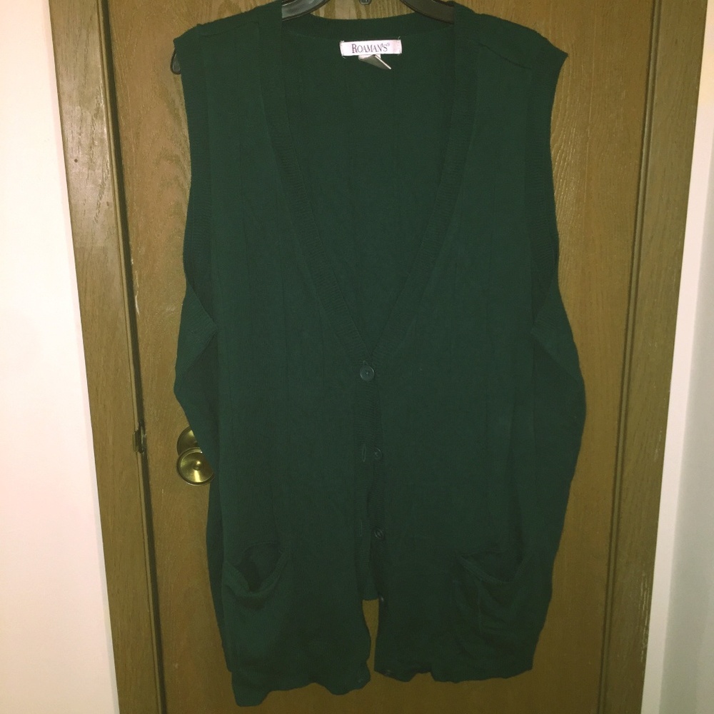 Roaman's dark green sweater vest